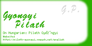 gyongyi pilath business card